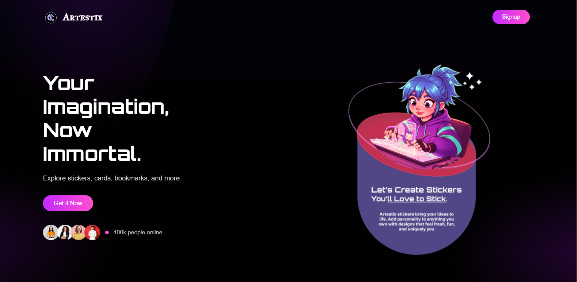 Artestix – Client-Based Website